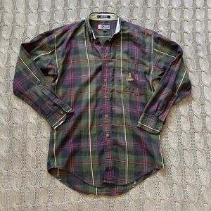 Chaps Ralph Lauren Plaid Button Down Flannel Shirt Size Men's S